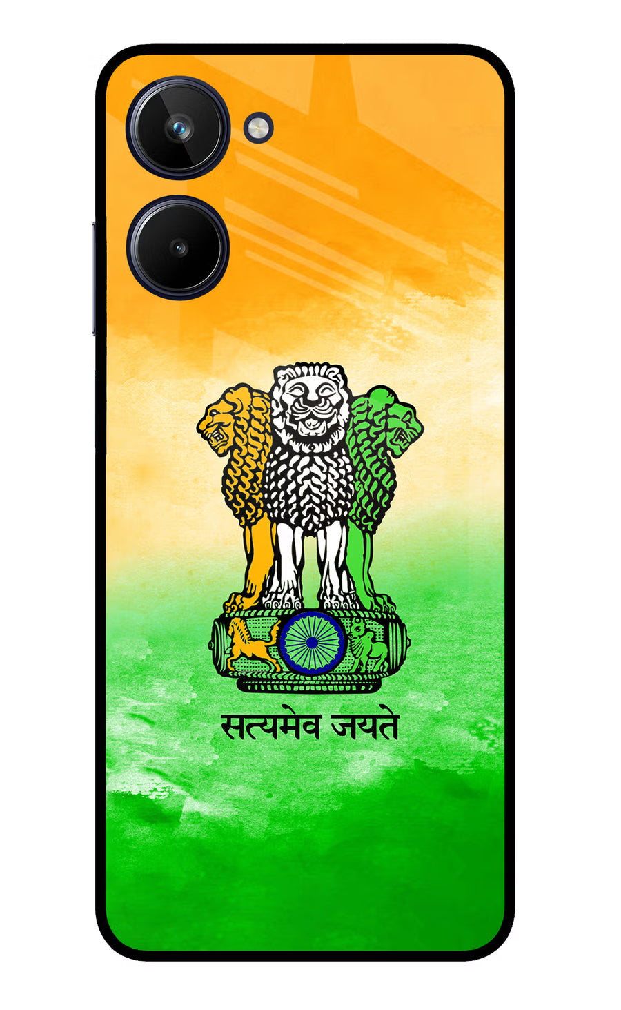 Satyamev Jayate Flag Realme 10 Back Cover, Metal case
