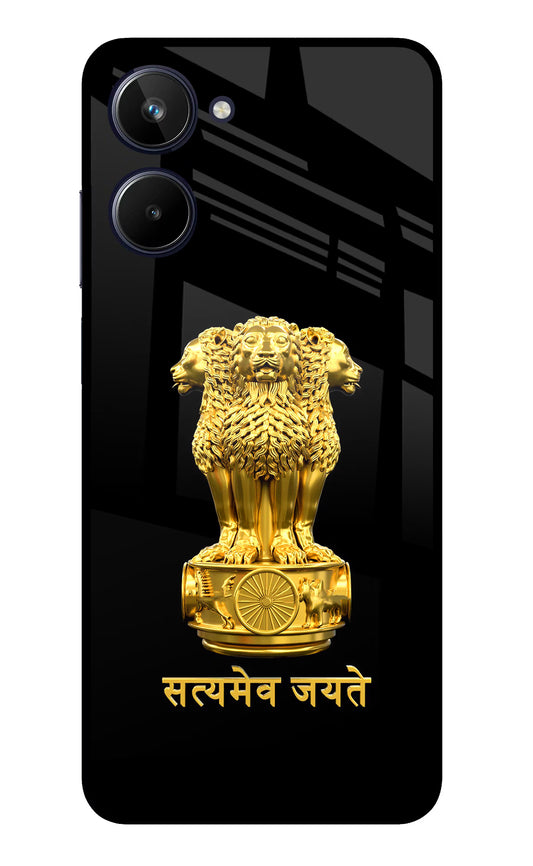 Satyamev Jayate Golden Realme 10 Glass Case
