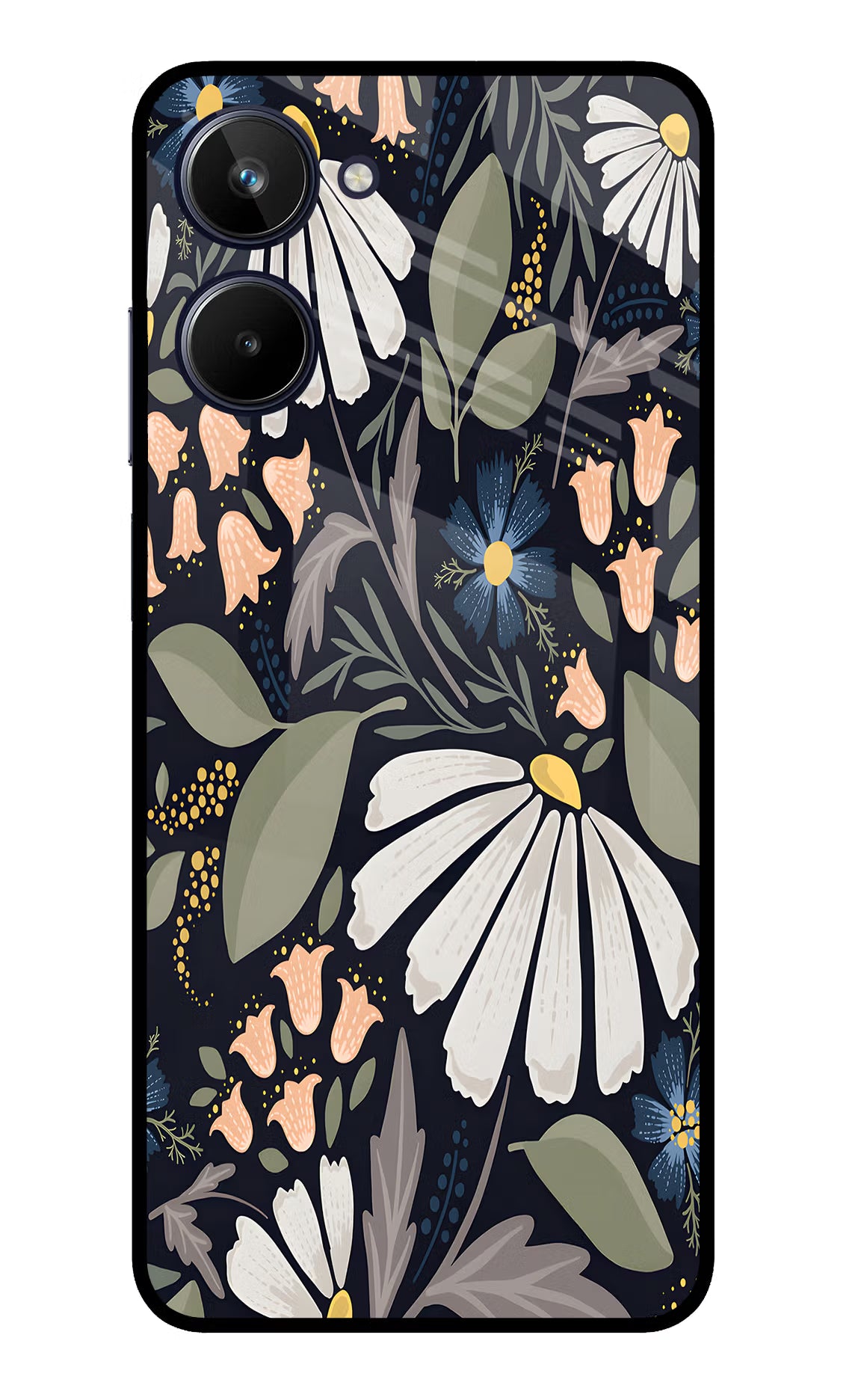 Flowers Art Realme 10 Glass Case Back Cover by Casekaro