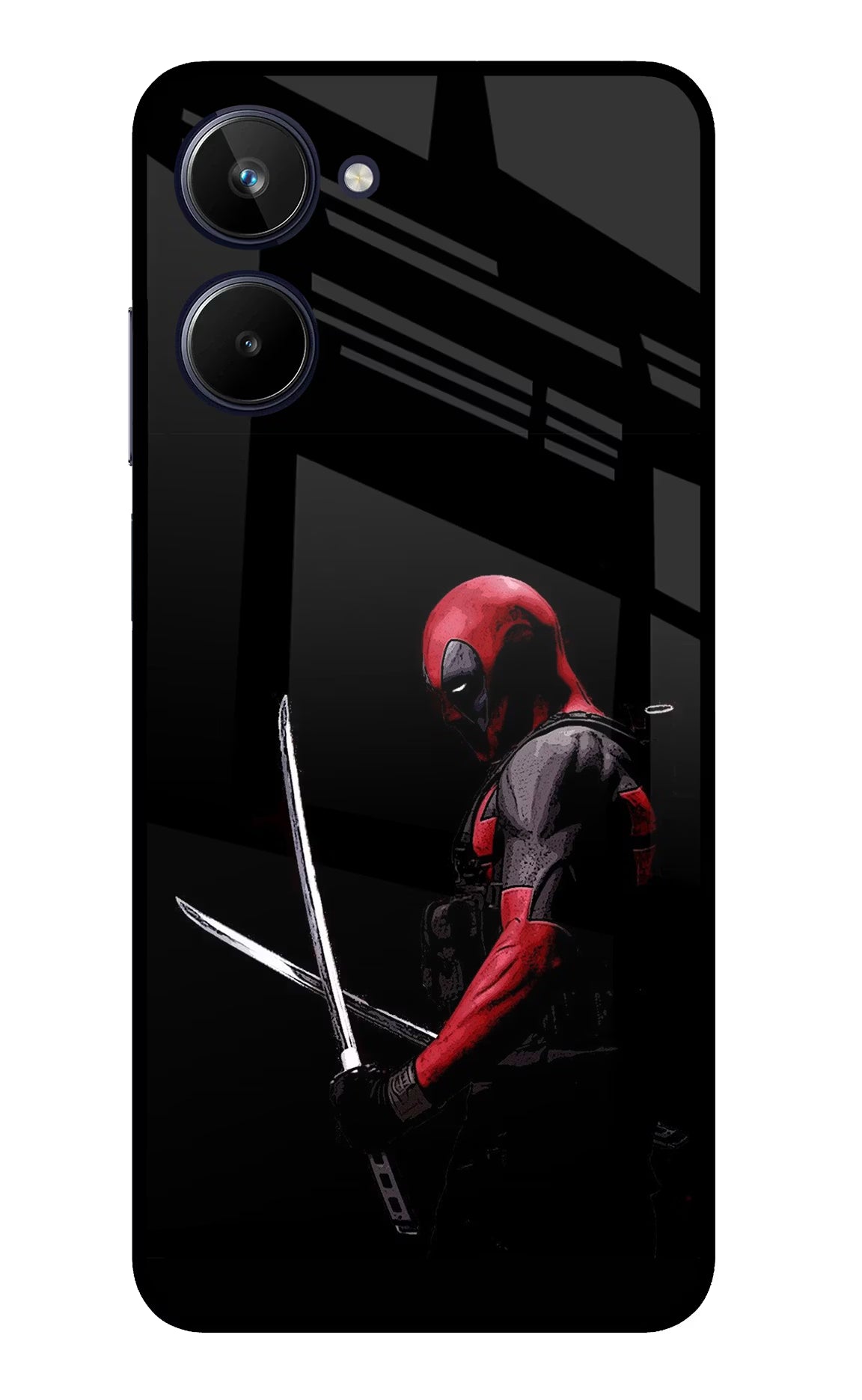 Deadpool Realme 10 Glass Case Back Cover by Casekaro