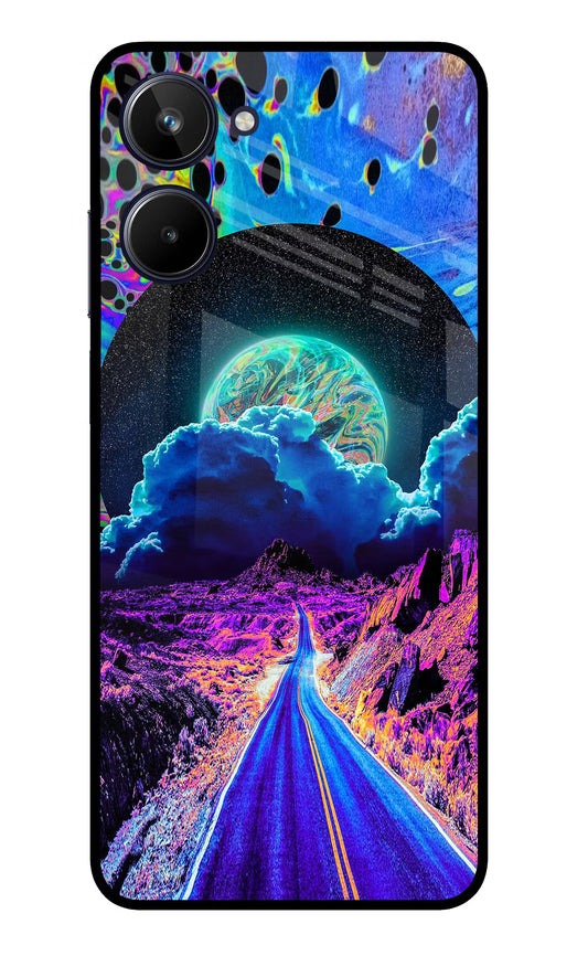 Psychedelic Painting Realme 10 Glass Case