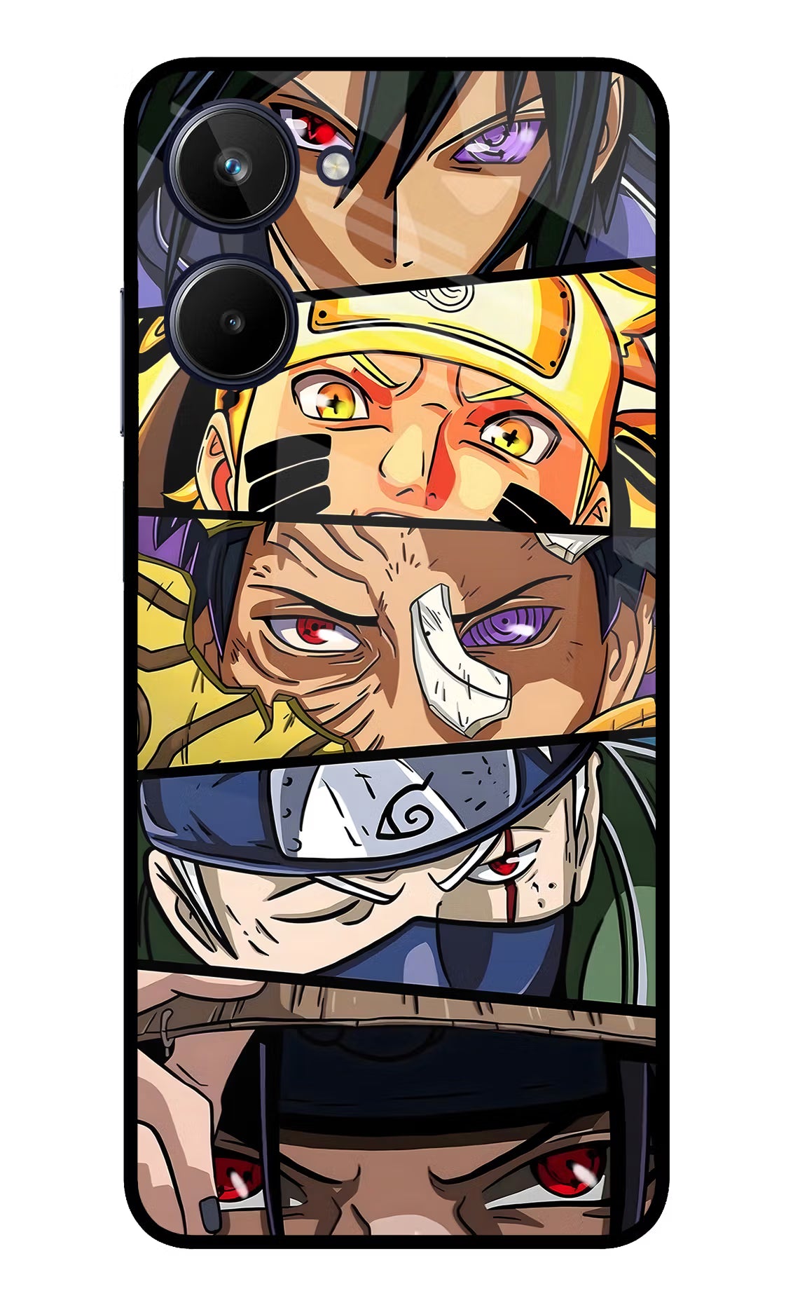 Naruto Character Realme 10 Glass Case Back Cover by Casekaro