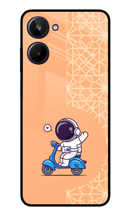 Cute Astronaut Riding Realme 10 Glass Case