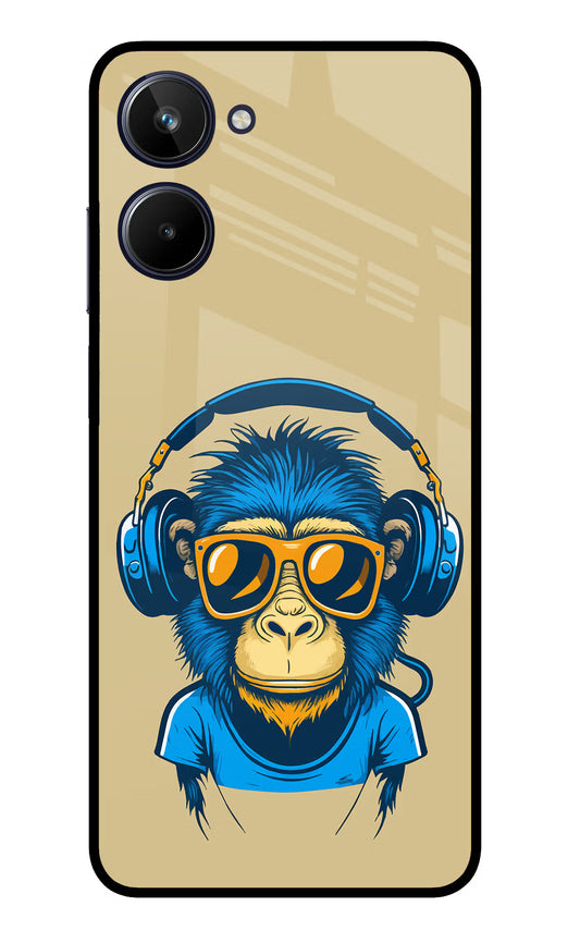 Monkey Headphone Realme 10 Glass Case
