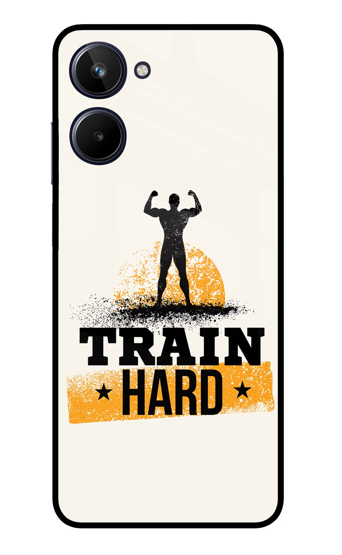 Train Hard Realme 10 Glass Case Back Cover by Casekaro