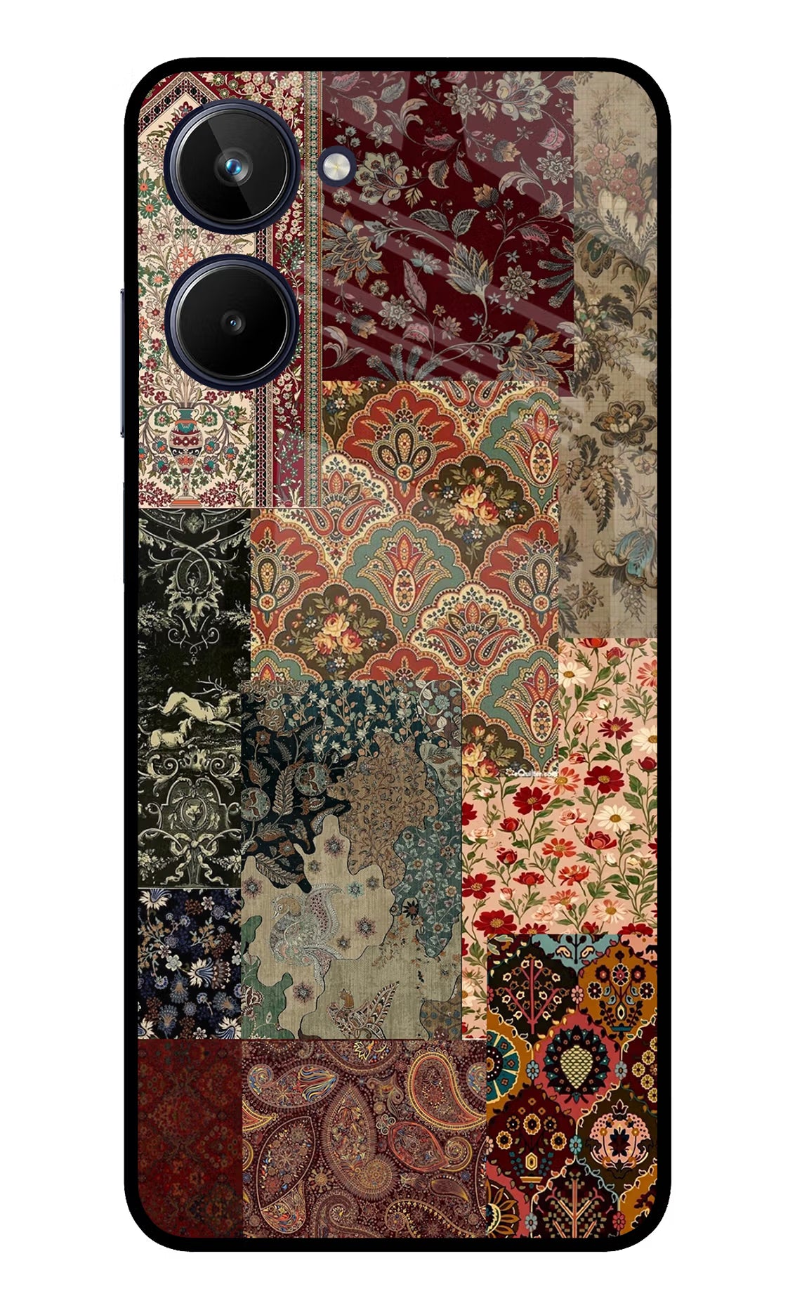 Desi Print Realme 10 Glass Case Back Cover by Casekaro