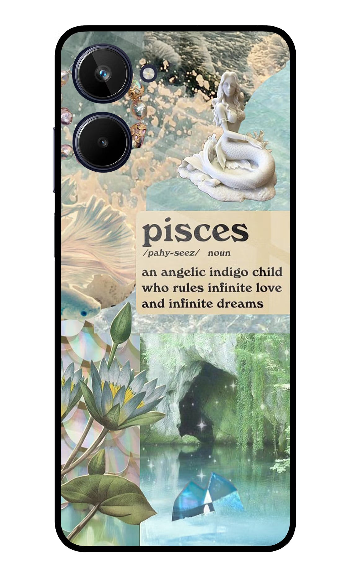 Pisces Zodiac Realme 10 Glass Case Back Cover by Casekaro