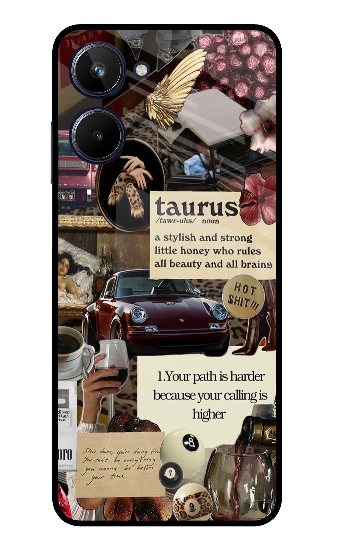 Taurus Zodiac Realme 10 Glass Case Back Cover by Casekaro