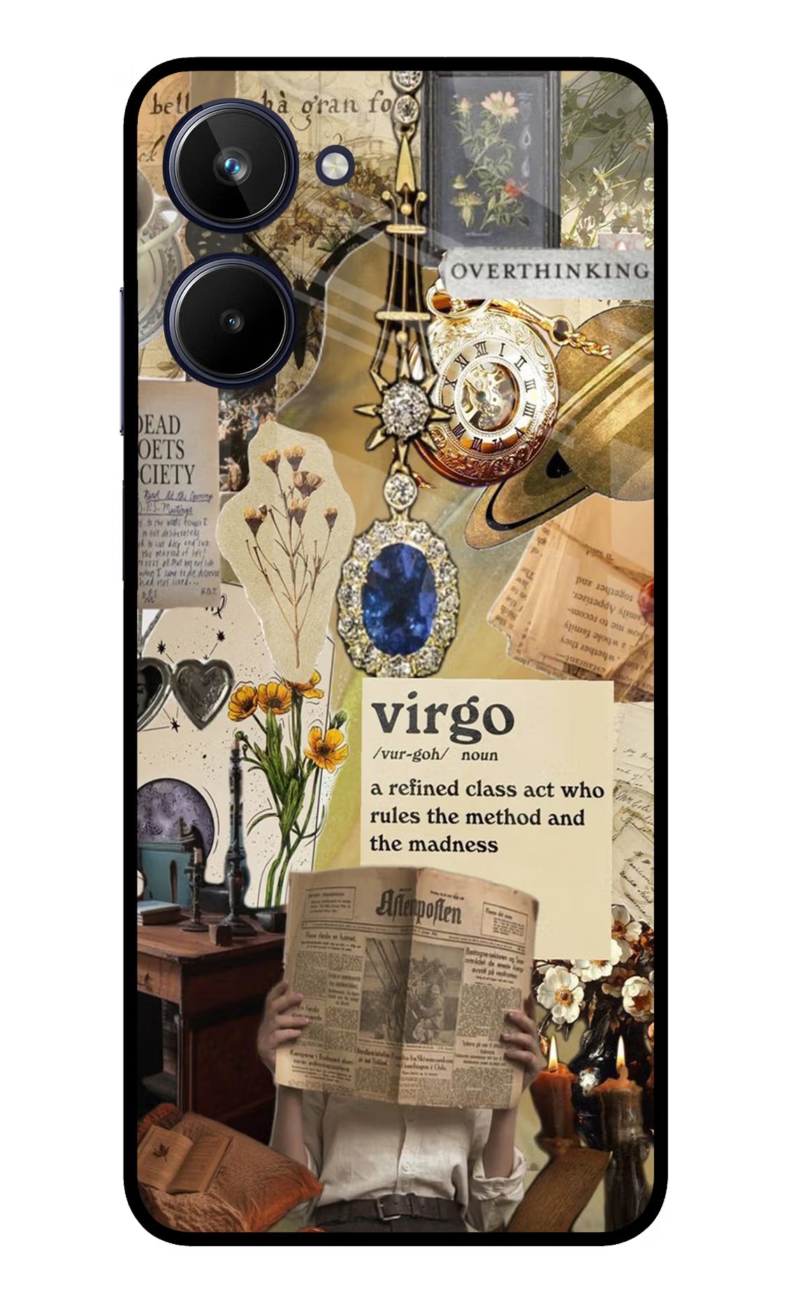 Virgo Zodiac Realme 10 Glass Case Back Cover by Casekaro