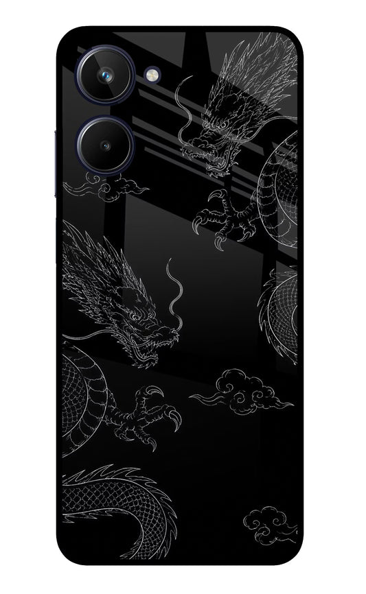 Twin Dragons Realme 10 Glass Case