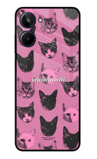 Pink Cats Realme 10 Glass Case