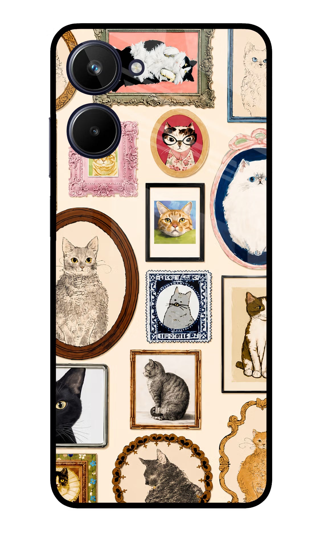 Mirror Cats Realme 10 Glass Case