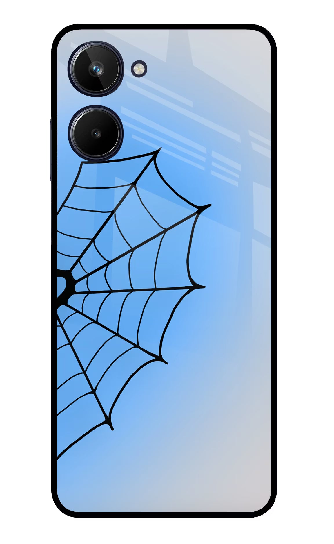 Blue Web Realme 10 Glass Case