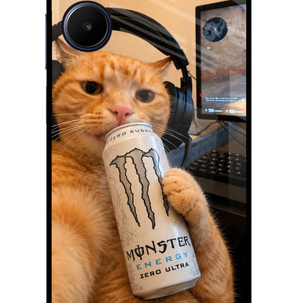 Gamer Cat Energy Realme 10 Glass Case