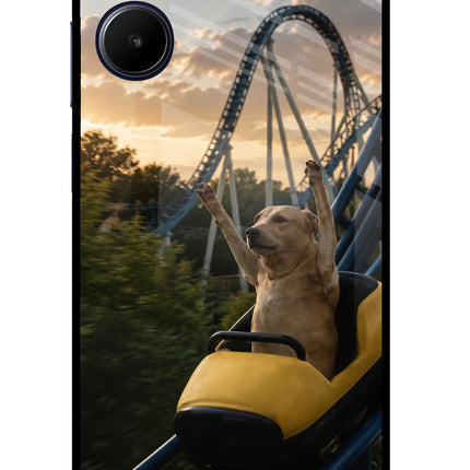 Rollercoaster Dog Realme 10 Glass Case