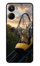 Rollercoaster Dog Realme 10 Glass Case