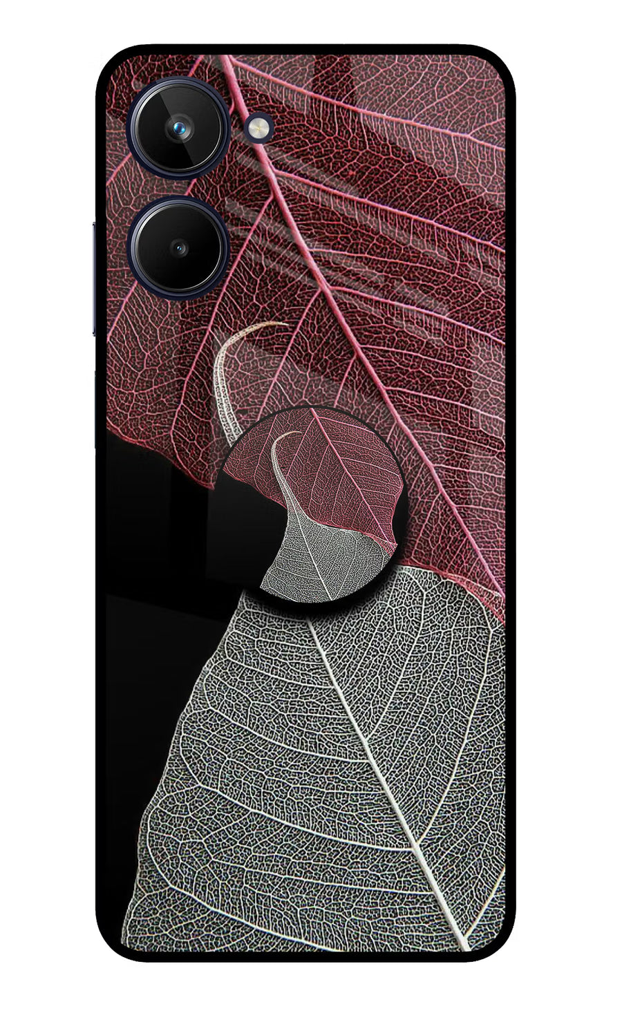 Leaf Pattern Realme 10 Pop Case, Metal case