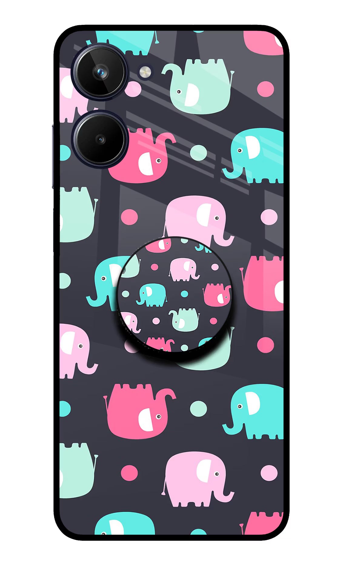 Baby Elephants Realme 10 Pop Case by Casekaro