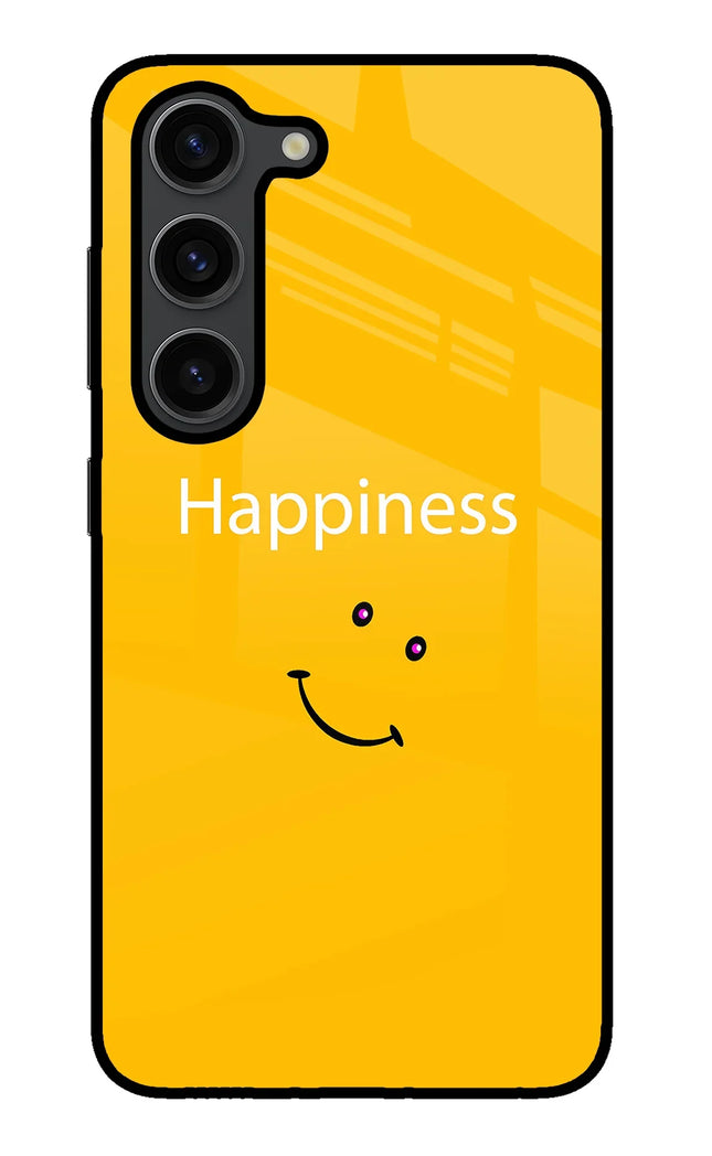 Happiness With Smiley Samsung S23 Plus Glass Case