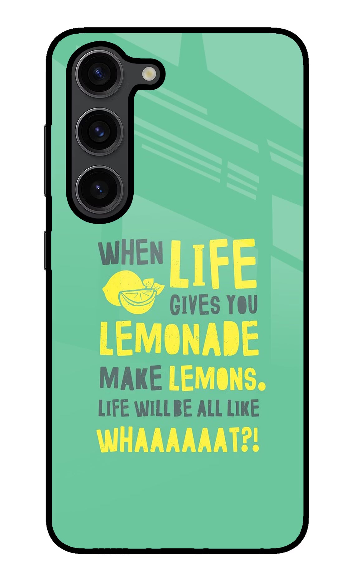 Quote Samsung S23 Plus Glass Case Back Cover by Casekaro