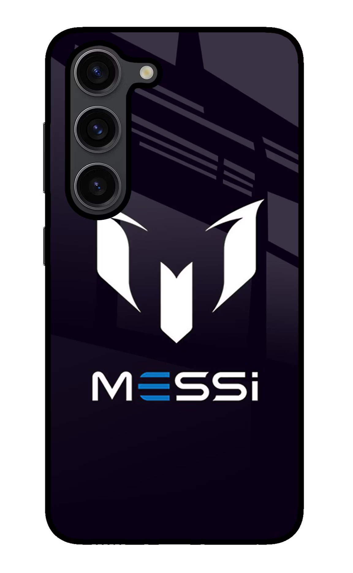 Messi Logo Samsung S23 Plus Glass Case Back Cover by Casekaro