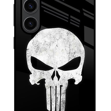 Punisher Skull Samsung S23 Plus Glass Case Back Cover by Casekaro