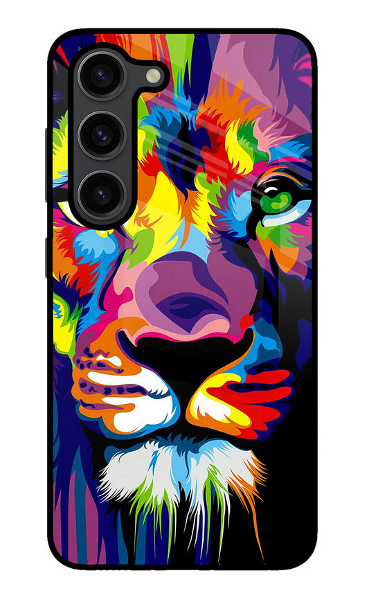Lion Samsung S23 Plus Glass Case