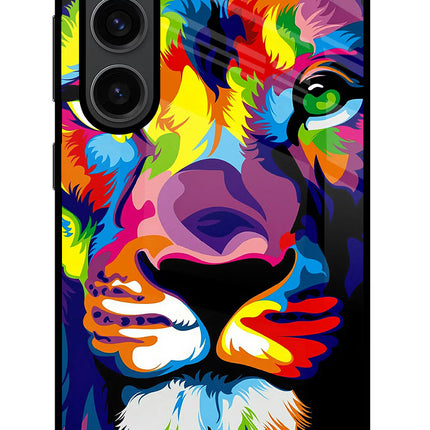 Lion Samsung S23 Plus Glass Case Back Cover by Casekaro