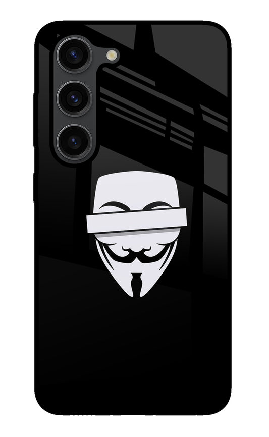 Anonymous Face Samsung S23 Plus Glass Case