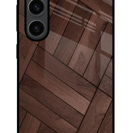 Wooden Texture Design Samsung S23 Plus Glass Case