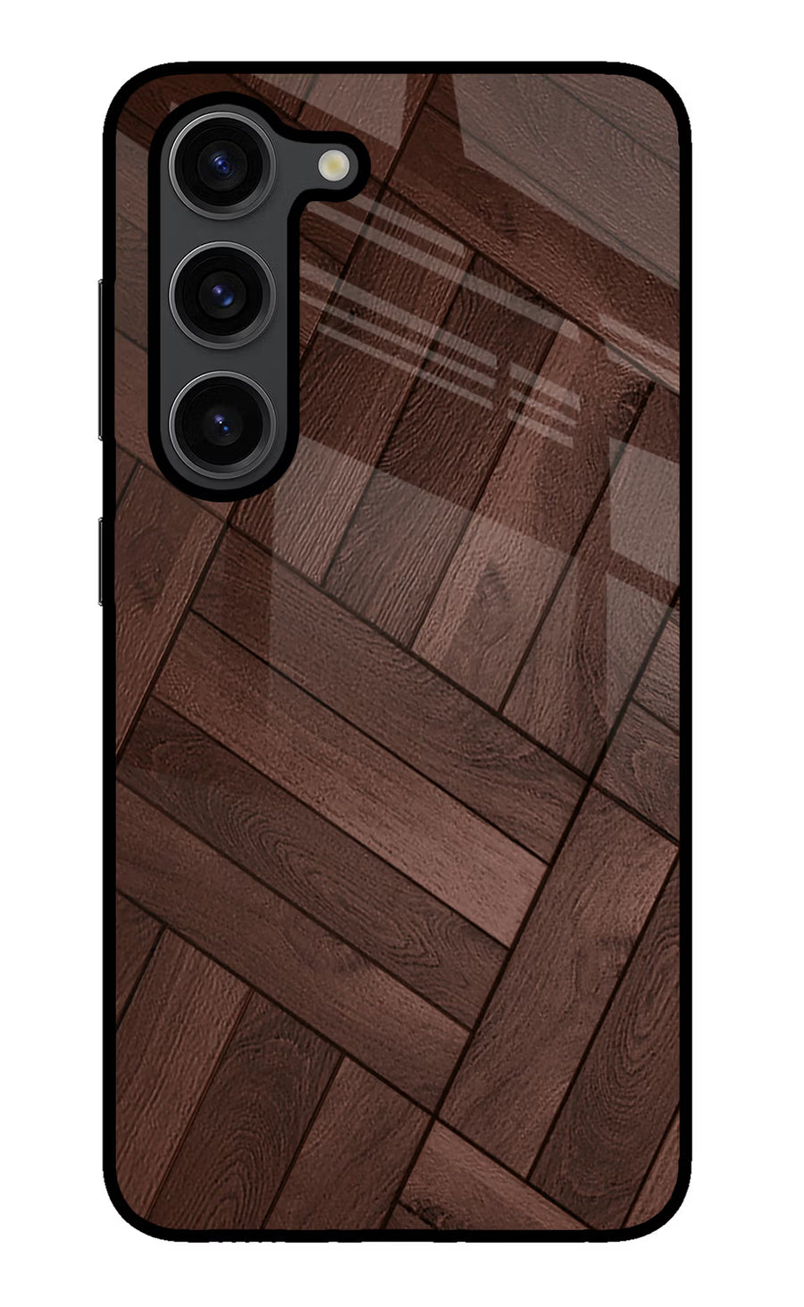 Wooden Texture Design Samsung S23 Plus Back Cover, Glass case