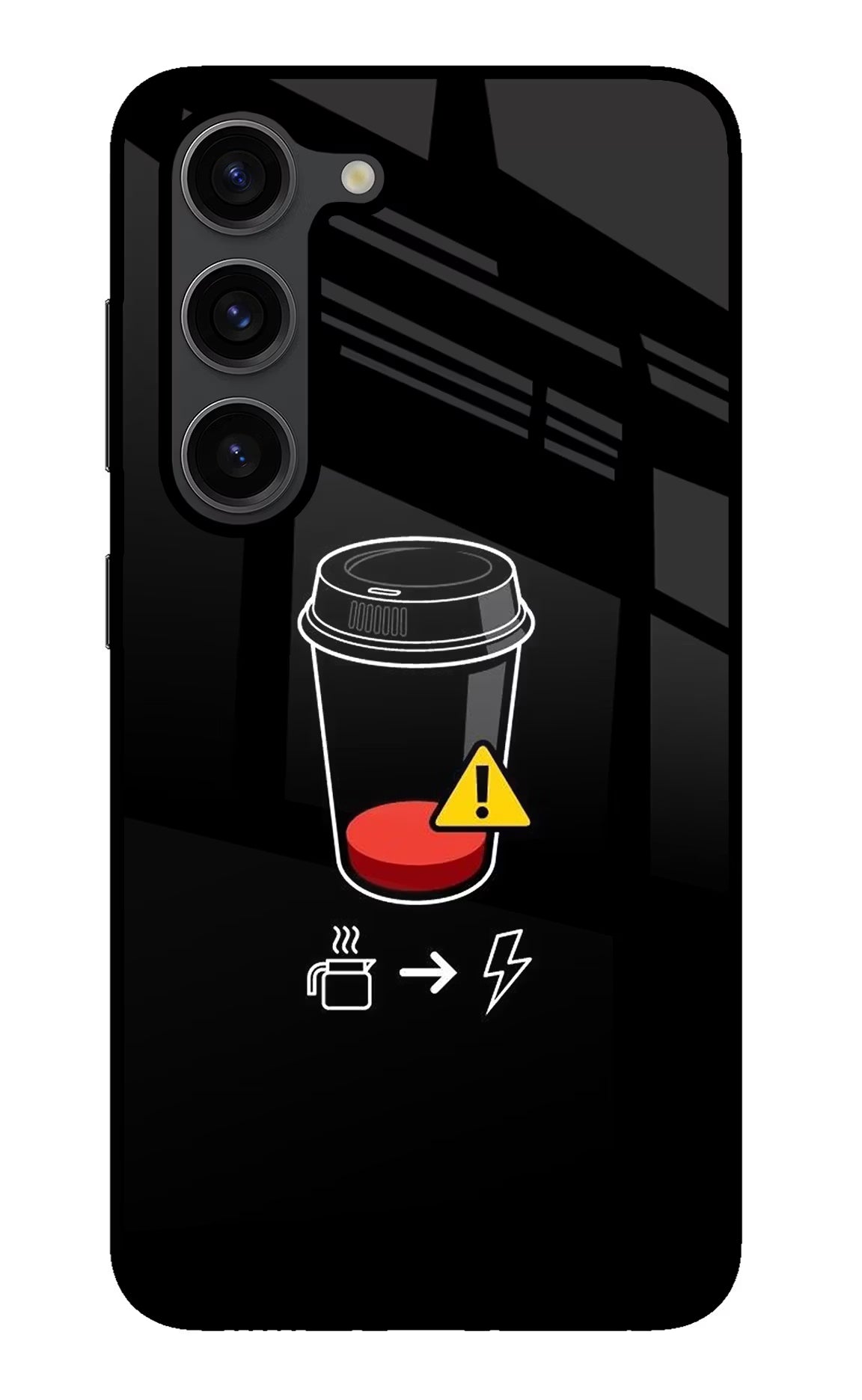 Coffee Samsung S23 Plus Glass Case Back Cover by Casekaro