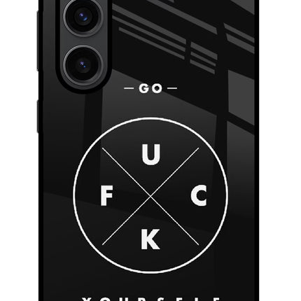 Go Fuck Yourself Samsung S23 Plus Glass Case Back Cover by Casekaro