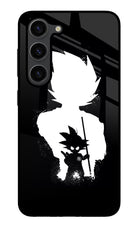 Goku Shadow Samsung S23 Plus Glass Case Back Cover by Casekaro