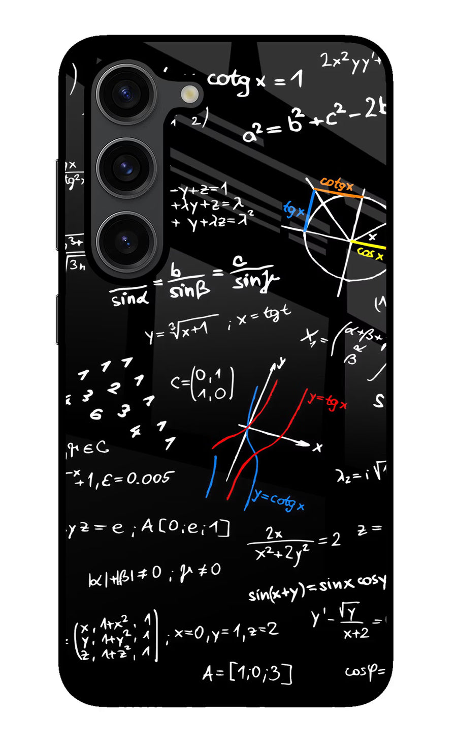 Mathematics Formula Samsung S23 Plus Back Cover, Glass case