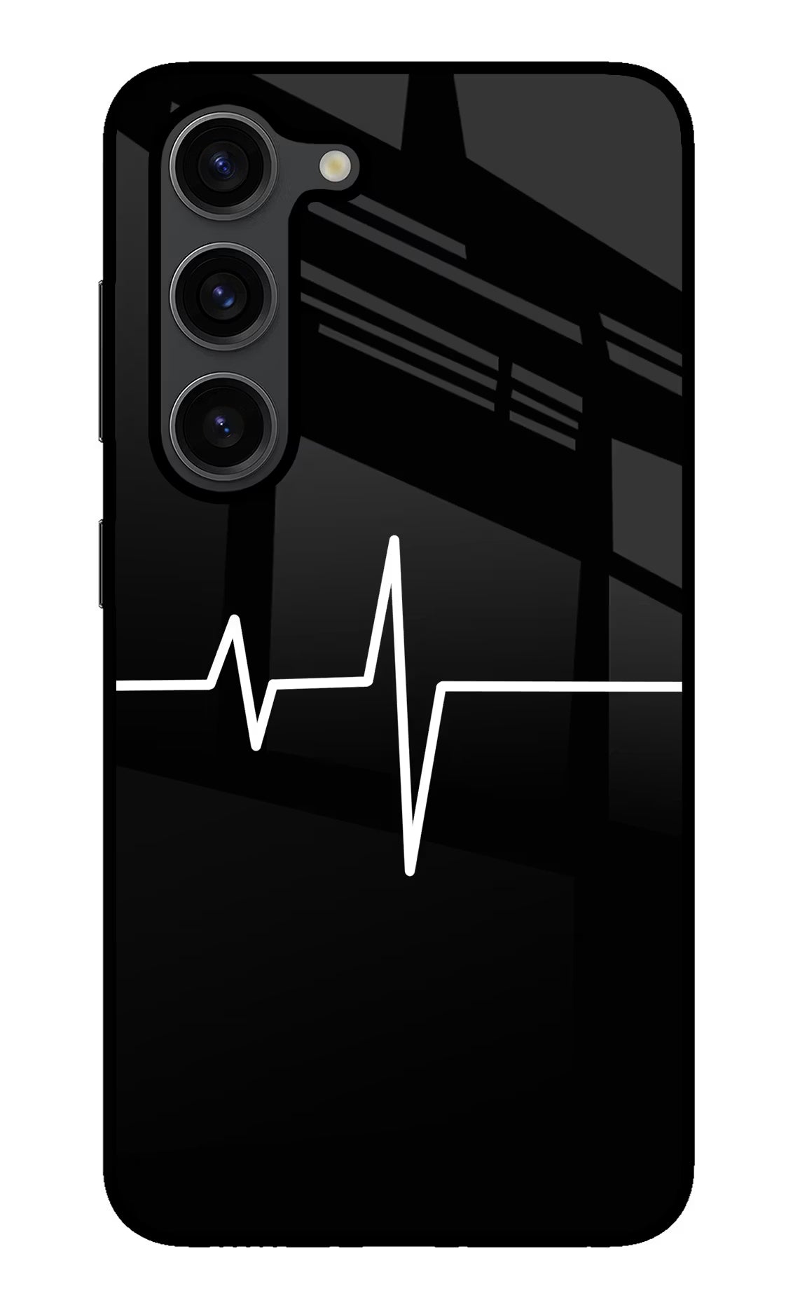 Heart Beats Samsung S23 Plus Glass Case Back Cover by Casekaro