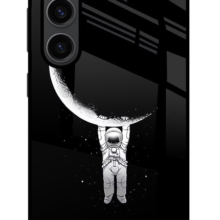 Moon Space Samsung S23 Plus Glass Case Back Cover by Casekaro
