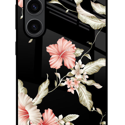 Flowers Samsung S23 Plus Glass Case Back Cover by Casekaro