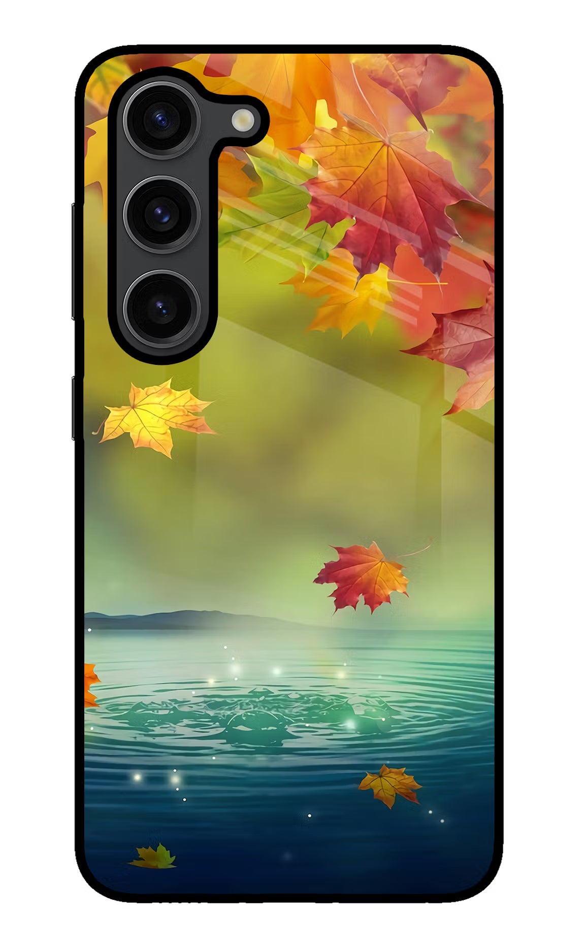 Flowers Samsung S23 Plus Glass Case Back Cover by Casekaro