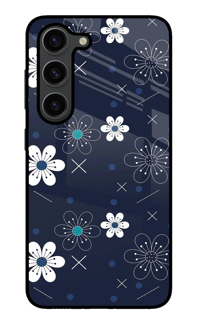 Flowers Samsung S23 Plus Glass Case