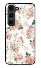 Flowers Samsung S23 Plus Glass Case