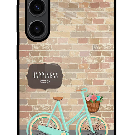 Happiness Artwork Samsung S23 Plus Glass Case Back Cover by Casekaro