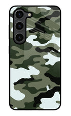 Camouflage Samsung S23 Plus Glass Case