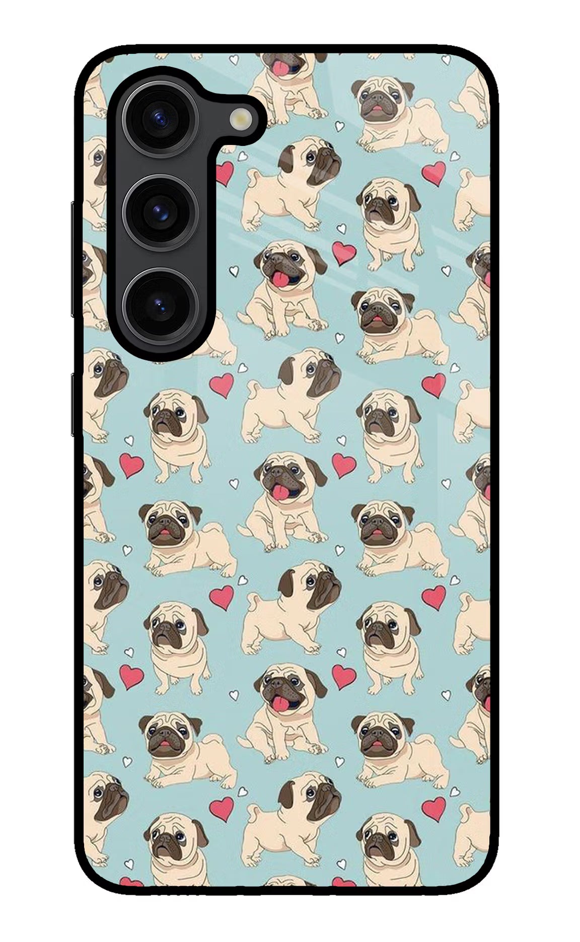 Pug Dog Samsung S23 Plus Glass Case Back Cover by Casekaro