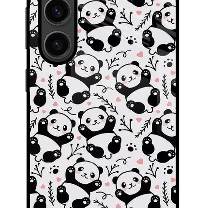 Cute Panda Samsung S23 Plus Glass Case