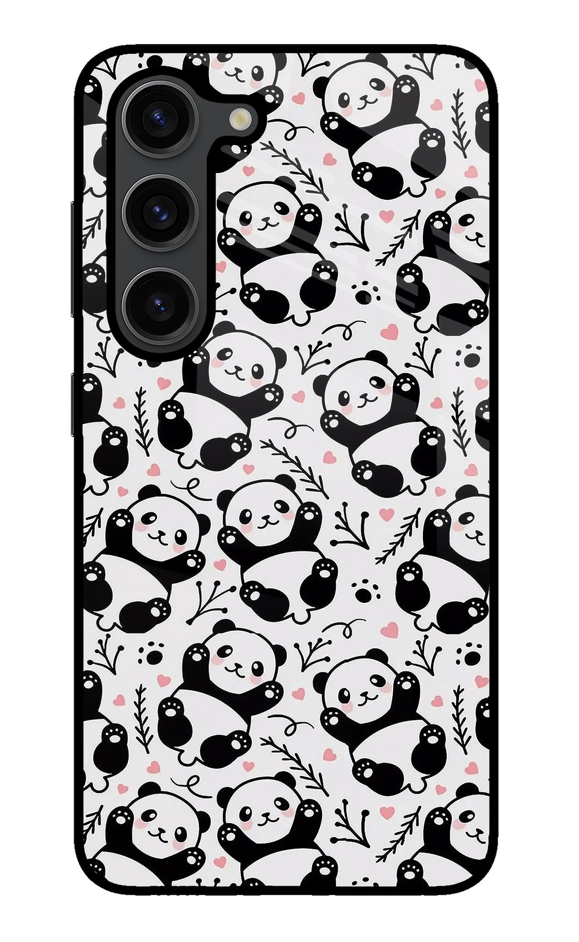 Cute Panda Samsung S23 Plus Glass Case