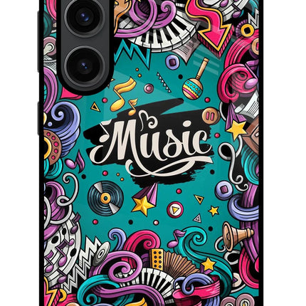 Music Graffiti Samsung S23 Plus Glass Case