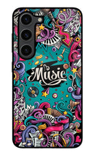 Music Graffiti Samsung S23 Plus Glass Case