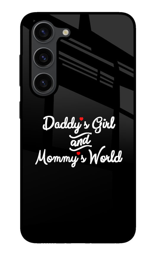 Daddy's Girl and Mommy's World Samsung S23 Plus Glass Case