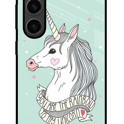 Unicorn Wallpaper Samsung S23 Plus Glass Case